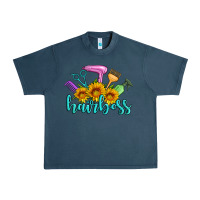 Midnight Navy hairboss western sunflowers hairdresser Urban Heavy Tee - Artiststas