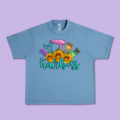 Hairboss Western Sunflowers Hairdresser Urban Heavy Tee Designed By Artiststas