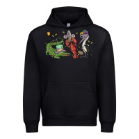 Black mardi gras alligator crawfish pelican Urban Hoodie - MaliasSmallBusiness