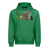 Emerald mardi gras alligator crawfish pelican Urban Hoodie - MaliasSmallBusiness