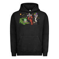 Pigment Black mardi gras alligator crawfish pelican Urban Hoodie - MaliasSmallBusiness