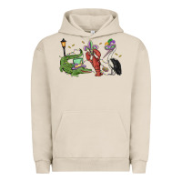 Pigment French Oak mardi gras alligator crawfish pelican Urban Hoodie - MaliasSmallBusiness