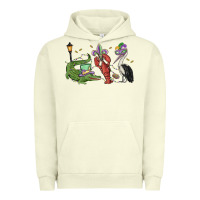 Pigment Pistachio mardi gras alligator crawfish pelican Urban Hoodie - MaliasSmallBusiness