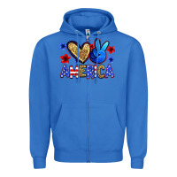 True Royal peace love america Zipper Hoodie - Zillion Design Studio