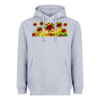 Heather Grey juneteenth sunflowers libbey glass Heavyweight Hoodie - HRA Design Shop