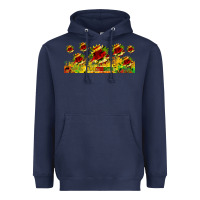 Navy juneteenth sunflowers libbey glass Heavyweight Hoodie - HRA Design Shop