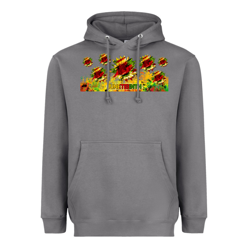 Juneteenth Sunflowers Libbey Glass Heavyweight Hoodie by HRA Design Shop | Teevron