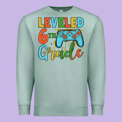 Leveled 6th Grade Premium Sweatshirt Designed By Jahusdesignshop