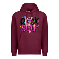 Burgundy rock star Premium Hoodie - MaliasSmallBusiness