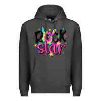 Charcoal Heather rock star Premium Hoodie - MaliasSmallBusiness