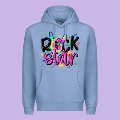 Rock Star Premium Hoodie Designed By Maliassmallbusiness