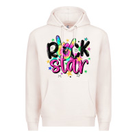 Pale Pink rock star Premium Hoodie - MaliasSmallBusiness