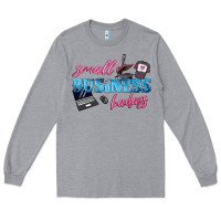 Heather Grey small business badass Long Sleeve Tee - texasbilliewilder