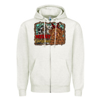 Merry Christmas Highland Cow Zipper Hoodie | Teevron