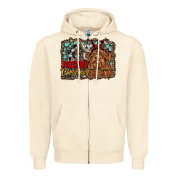 Sandshell merry christmas highland cow Zipper Hoodie - RanaPortraitStore
