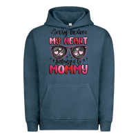 Pigment Midnight Navy sorry ladies my heart belongs to mommy Urban Hoodie - MaliasSmallBusiness