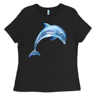 Black dolphin Ladies Tee - BarkalooDesign