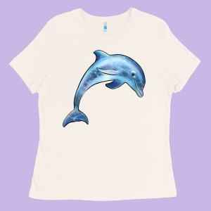 Dolphin Ladies Tee Designed By Barkaloodesign