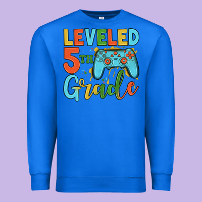 Leveled 5th Grade Premium Sweatshirt Designed By Jahusdesignshop