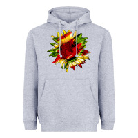 Heather Grey juneteenth sunflower Heavyweight Hoodie - HRA Design Shop