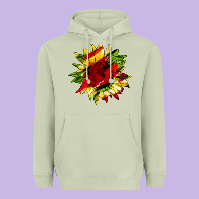 Juneteenth Sunflower Heavyweight Hoodie Designed By Hra Design Shop