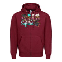 Burgundy grad squad Zipper Hoodie - Zillion Design Studio