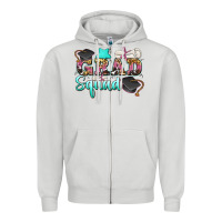 Dove Grey grad squad Zipper Hoodie - Zillion Design Studio