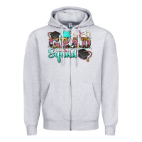 Heather Grey grad squad Zipper Hoodie - Zillion Design Studio