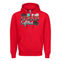 Red grad squad Zipper Hoodie - Zillion Design Studio