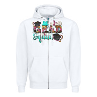 White grad squad Zipper Hoodie - Zillion Design Studio