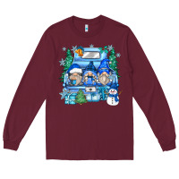 Burgundy snowman gnome truck Long Sleeve Tee - Zillion Design Studio