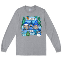 Heather Grey snowman gnome truck Long Sleeve Tee - Zillion Design Studio