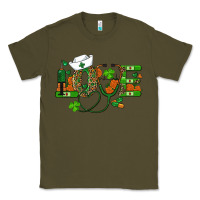 Army Green st patricks day love nurse Classic Tee - RanaPortraitStore