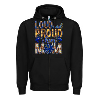 Black loud and proud cheer mom Zipper Hoodie - texasbilliewilder