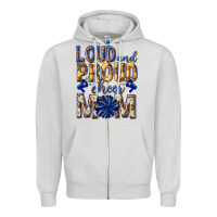 Dove Grey loud and proud cheer mom Zipper Hoodie - texasbilliewilder