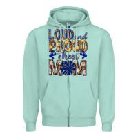 Seafoam loud and proud cheer mom Zipper Hoodie - texasbilliewilder