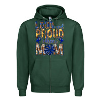 Sports Green loud and proud cheer mom Zipper Hoodie - texasbilliewilder