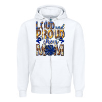 White loud and proud cheer mom Zipper Hoodie - texasbilliewilder