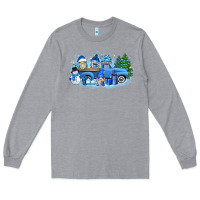 Heather Grey snow gnome truck Long Sleeve Tee - Zillion Design Studio