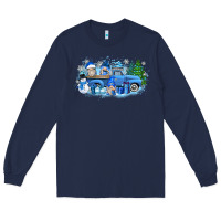 Navy snow gnome truck Long Sleeve Tee - Zillion Design Studio