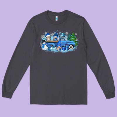 Long Sleeve Tee snow gnome truck