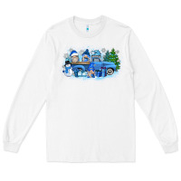 White snow gnome truck Long Sleeve Tee - Zillion Design Studio