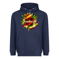 Navy juneteenth sunflower black lives matter Heavyweight Hoodie - HRA Design Shop