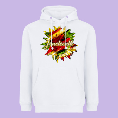 Juneteenth Sunflower Black Lives Matter Heavyweight Hoodie Designed By Hra Design Shop