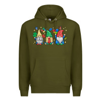 Army Green autism gnome Premium Hoodie - MaliasSmallBusiness