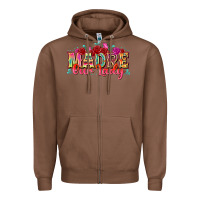 Chestnut madre our lady Zipper Hoodie - texasbilliewilder