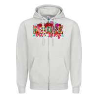 Dove Grey madre our lady Zipper Hoodie - texasbilliewilder