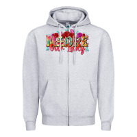 Heather Grey madre our lady Zipper Hoodie - texasbilliewilder