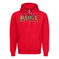 Red madre our lady Zipper Hoodie - texasbilliewilder