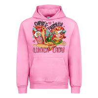 Fuchsia Pink cupids favorite lunch lady Urban Hoodie - MaliasSmallBusiness